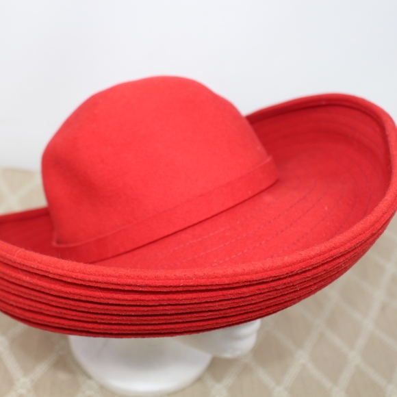 VTG Frank Olive by Neiman Marcus Red Hat - Picture 2 of 8